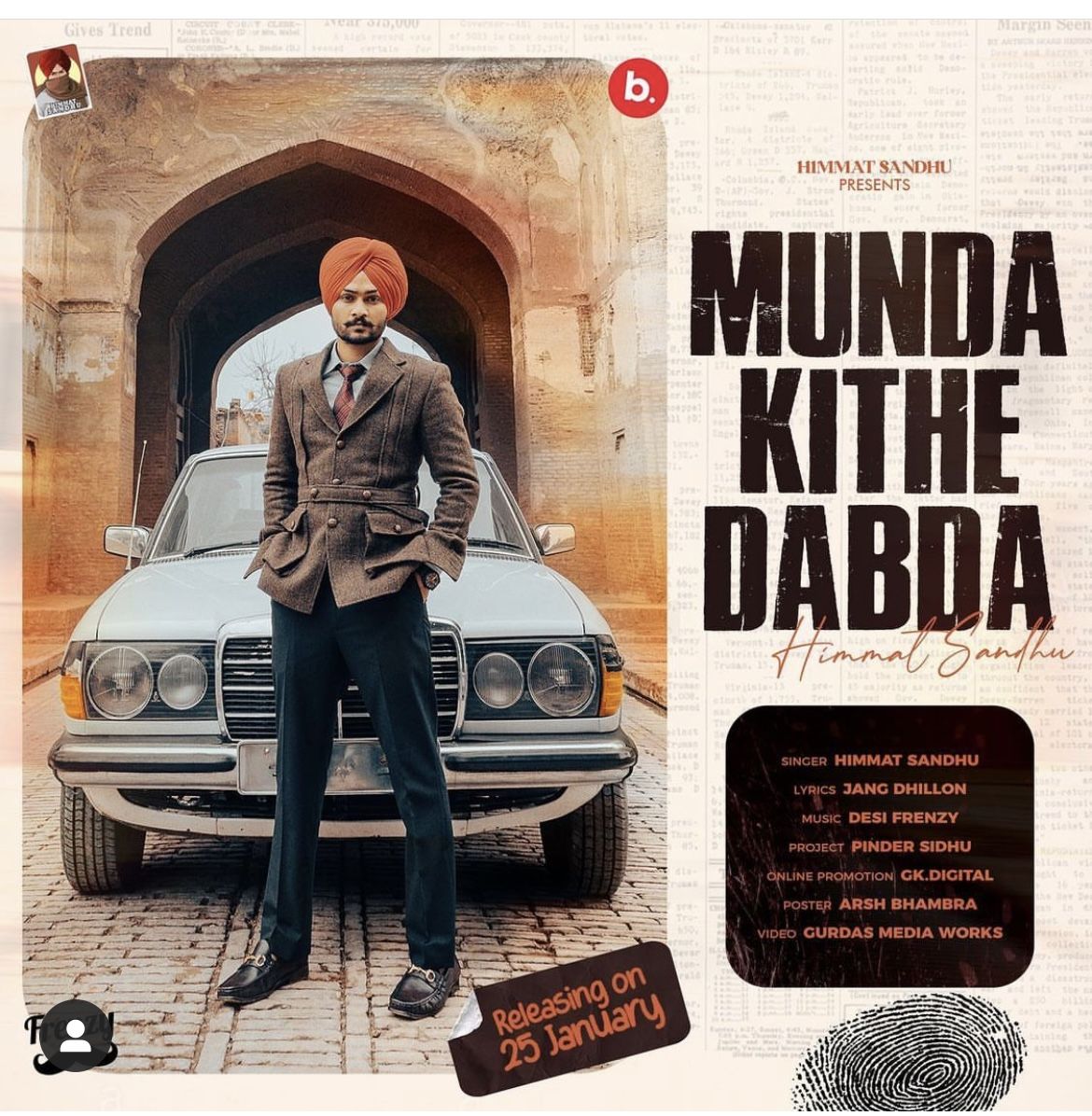 Munda Kithe Dabda Himmat Sandhu  Mp3 song download